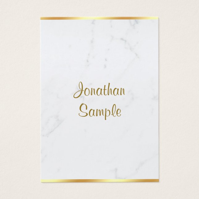 Stylish Marble Gold Typography Script Name Luxury (Devant)