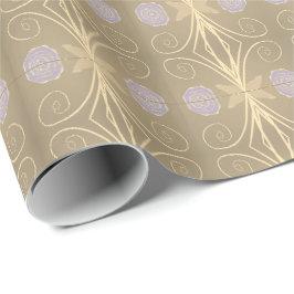 Stylish Mauve Floral Designed Geschenkpapier