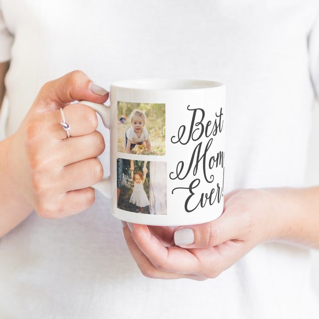 Stylish Meilleure Maman Jamais Photo Collage Mug (Créateur téléchargé)