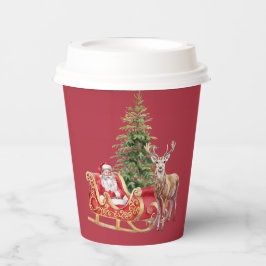 Stylish Merry Christmas Modern Holiday Pattern Cup Pappbecher