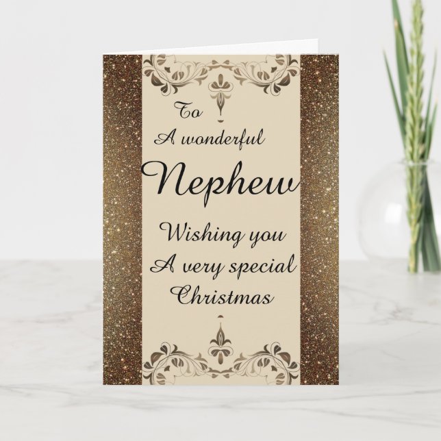 Stylish Merveilleuse carte de Noël neveu (Devant)