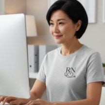 Stylish Minimalist RN Nurse T-Shirt for Women