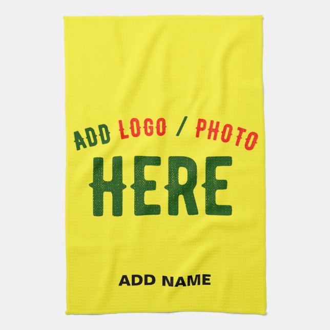 STYLISH MODERN CUSTOM BRIGHT YELLOW VERIFIED BRAND GESCHIRRTUCH (Vertikal)