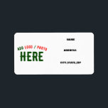 STYLISH MODERN CUSTOMIZABLE WHITE VERIFIED BRANDED ADRESSAUFKLEBER<br><div class="desc">THIS IS A DESIGN FITTING FOR EVERYONE.YOU CAN CHANGE, RESIZE OR ADD LOGO, PHOTO, TEXT AND COLOURS THE WAY YOU LIKE.THANK YOU.</div>