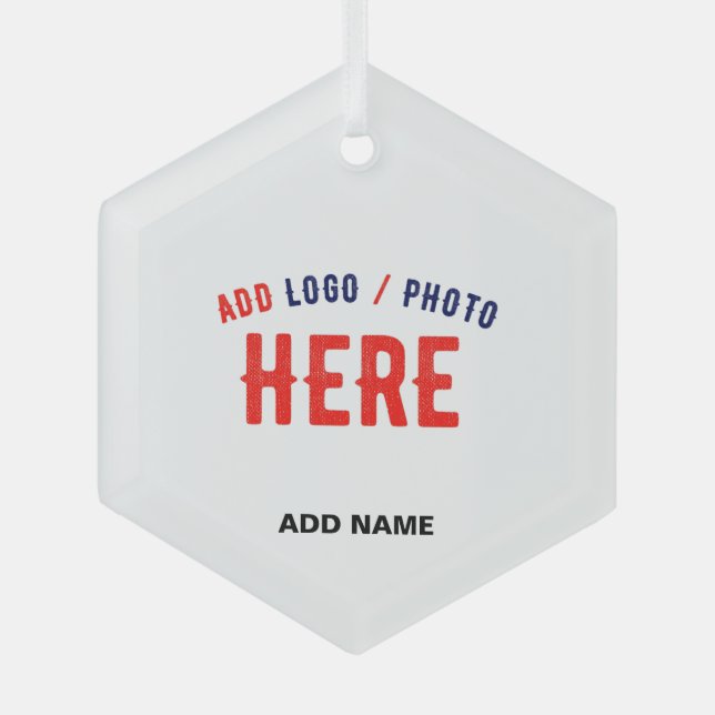 STYLISH MODERN CUSTOMIZABLE WHITE VERIFIED BRANDED ORNAMENT AUS GLAS (Vorderseite)