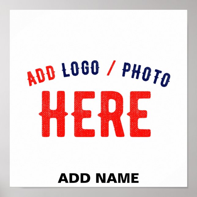 STYLISH MODERN CUSTOMIZABLE WHITE VERIFIED BRANDED POSTER (Vorne)