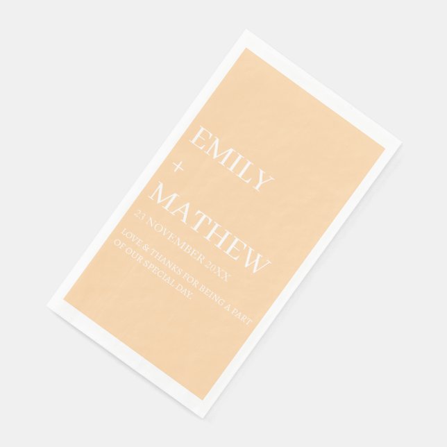 STYLISH MODERN CUSTOMIZED ELEGANT CLASSIC WEDDING  SERVIETTE (Ecke)