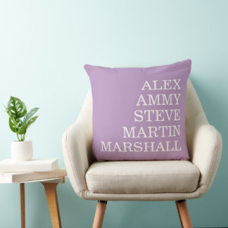 STYLISH MODERN ELEGANT CUSTOMIZED NAME LAVENDER KISSEN