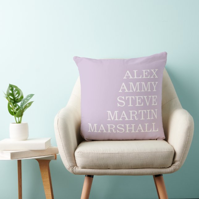  STYLISH MODERN ELEGANT CUSTOMIZED NAME PALEPURPLE KISSEN (Stuhl )