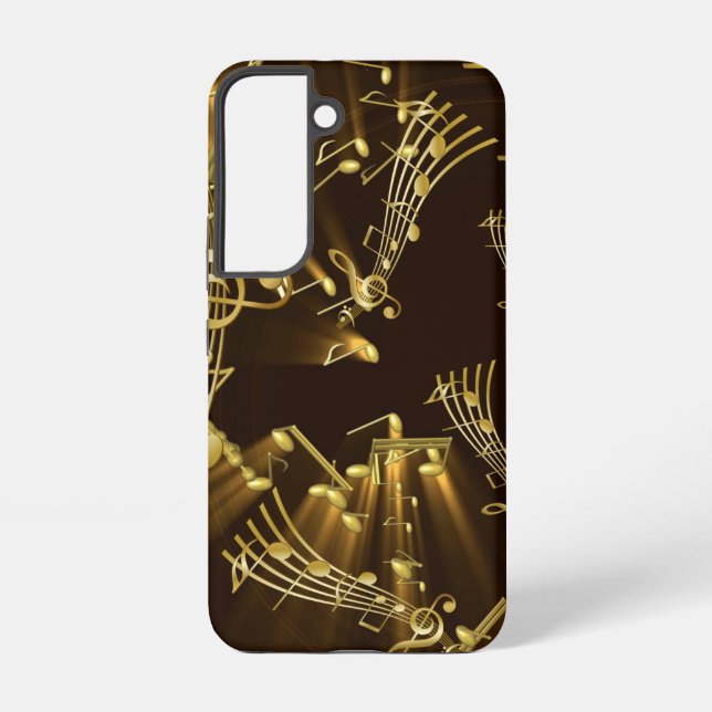  Stylish Modern Golden Notes Samsung Galaxy Hülle (Rückseite)