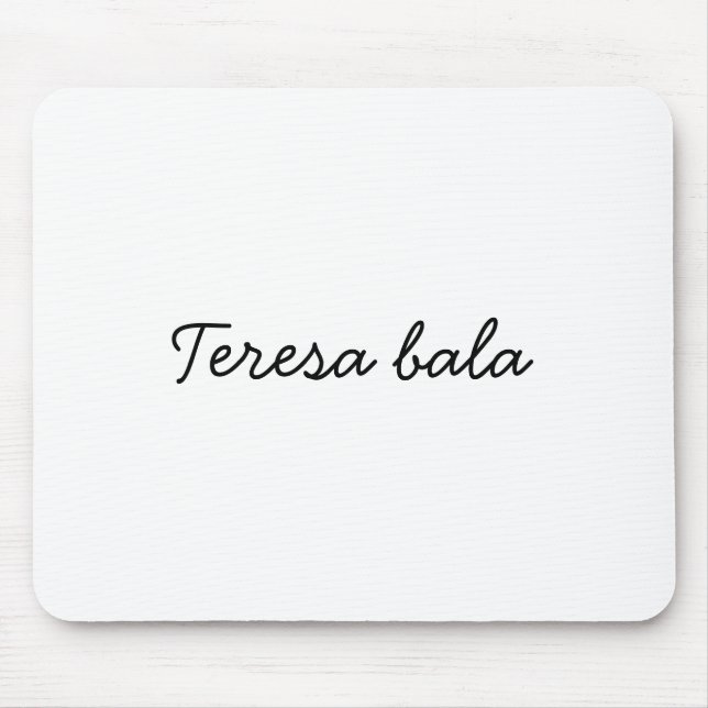 Stylish Monogram Modern Minimalist White Script Mousepad (Vorne)