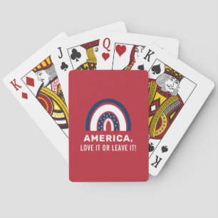 Stylish Patriotic American Rainbow USA 4. Juli Spielkarten