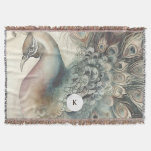 Stylish Peacock Initial hinzufügen Decke