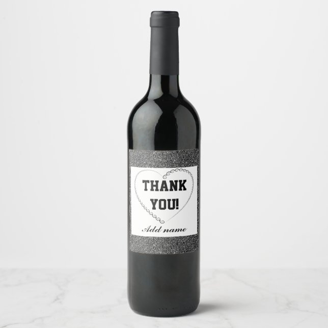 Stylish Personnalisé merci bouteille étiquette (Devant)