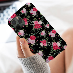 Stylish Pink and red Flowers Vintage Botanical iPhone 16 Pro Max Hülle