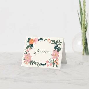 Stylish Pink Garden Floral Personalized