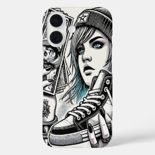 Stylish Punk Girl iPhone 16 Hülle