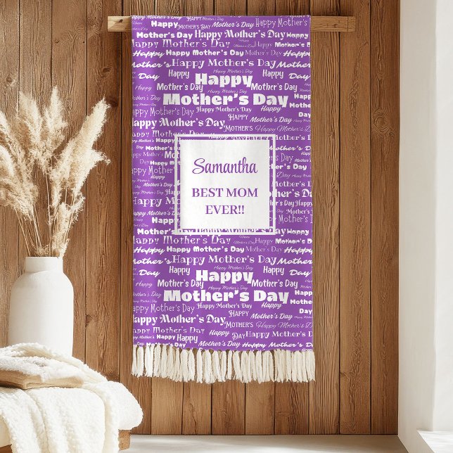 Stylish Purple Script Mother’s Day Gift Grandma Sherpadecke (Stylish Purple Script Mother’s Day Gift Grandma Sherpa Blanket)