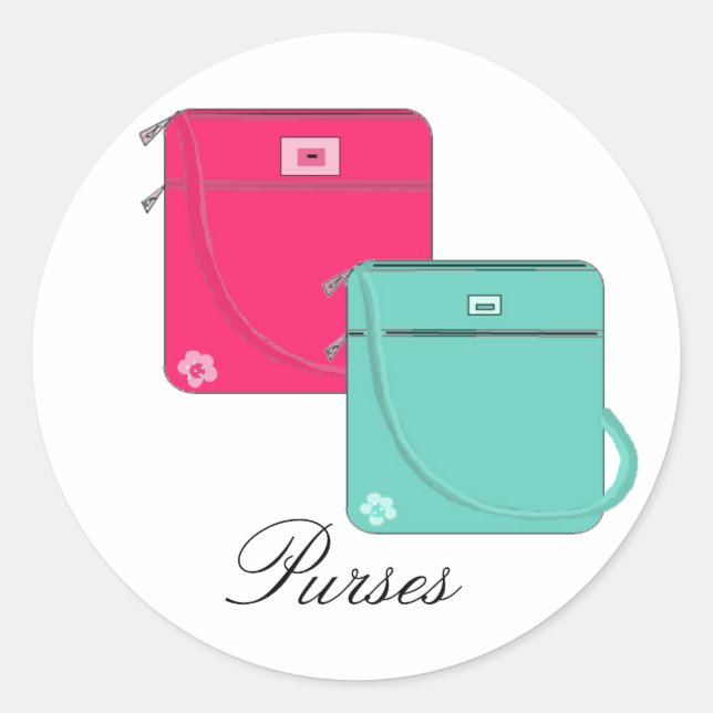 Stylish Purses Runder Aufkleber (Vorderseite)