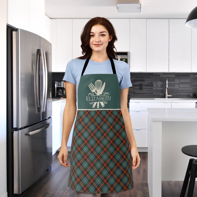 Stylish Red & Cream Tartan – Perfect for Cooking Schürze (Von Creator hochgeladen)