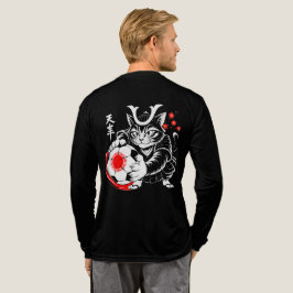 Stylish Samurai Cat Japan Soccer For Football fans Tri-Blend Shirt
