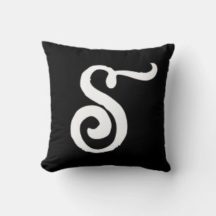 STYLISH SCRIPT MONOGRAM Throw Kissen