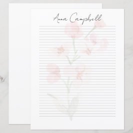 Stylish Script Name Monogram Letter Paper