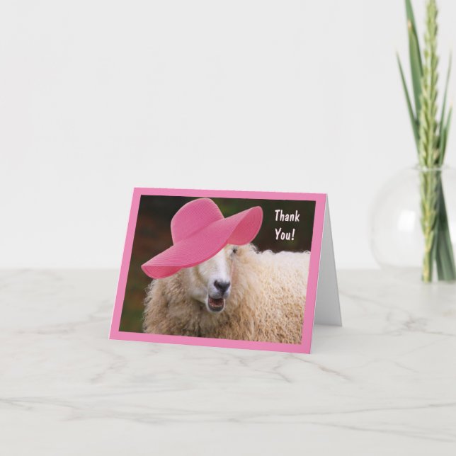 Stylish Sheep Dankeschön Card Dankeskarte (Vorderseite)