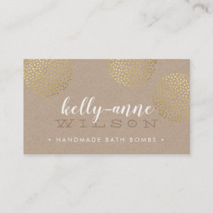 STYLISH SPOTTY SPOT glam gold bath bomkraft Visitenkarte