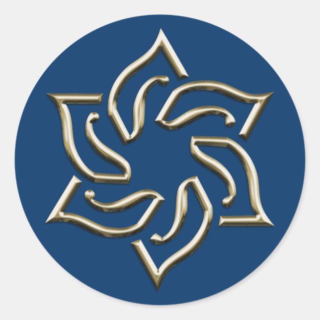 Stylish Star von David Runder Aufkleber (Vorderseite)