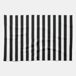 Stylish Striped White and Black Kitchen Towel Geschirrtuch