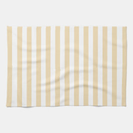 Stylish Striped White and Golden Blonde Geschirrtuch