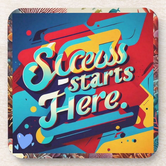 "Stylish Success Statement" Getränkeuntersetzer (Vorderseite)