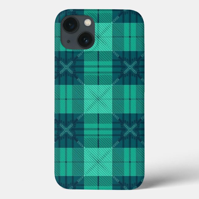 Stylish Tartan Plaid Green iPhone / iPad case (Rückseite)