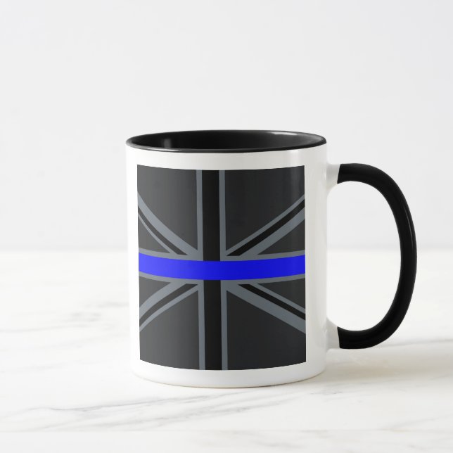 Stylish Thin Blue Line Union Jack Tasse (Rechts)