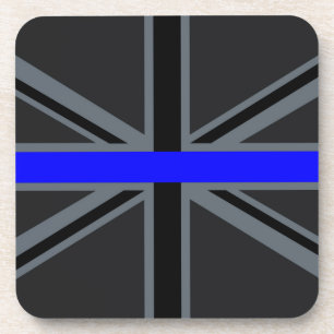Stylish Thin Blue Line Union Jack Untersetzer