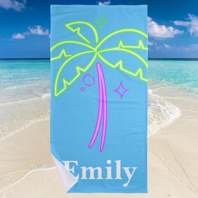 Stylish Trendy Palm Tree Strandtuch (Von Creator hochgeladen)