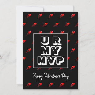 Stylish U R MY MVP Valentinstag Feiertagskarte
