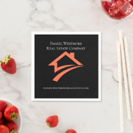 Stylish Unique Black Real Estate Agent Serviette