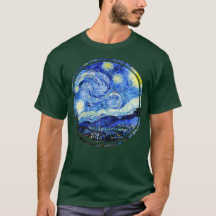 Stylish Vintage Art Starry Night Vincent Van Gogh T-Shirt