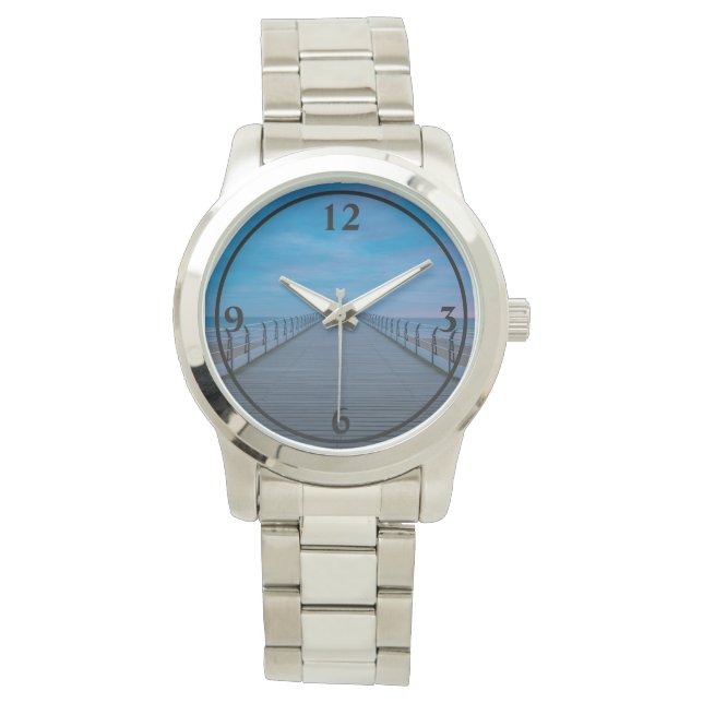 Stylish Wrist E-Watch | Modernes Digital Time Armbanduhr (Vorderseite)
