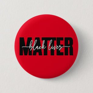 Stylishe Black Lives Matter Typografie  Button