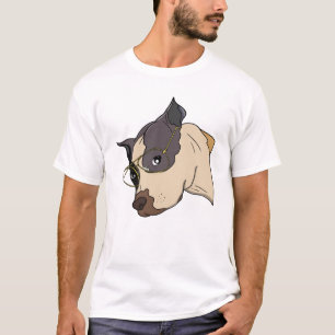 Stylisher Hund mit goldener Brille T-Shirt