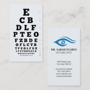 Stylishes Eye-Logo-Design Sehschärfe-Tafel Visitenkarte