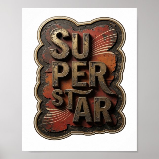 Stylishes Gold SUPERSTAR Poster (Vorne)