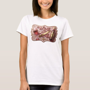 Stylishes Gold WINE AND DINE Wearable Kunst T-Shirt
