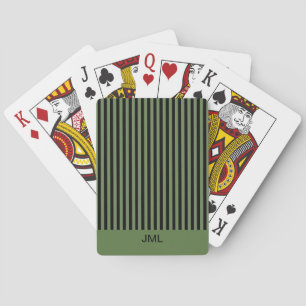 Stylishes männliches dunkelgrünes und schwarzes St Spielkarten