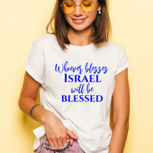 Stylishes segne Israel Christliche Schrift T-Shirt