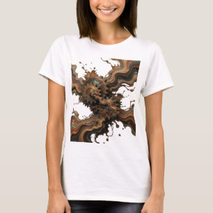 Stylishes Silber ABSTRACT ART Grafik T-Shirt
