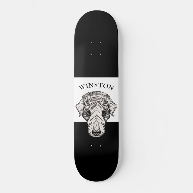 Stylisieren Labrador Retriever Personalisiert Skat Skateboard (Vorderseite)